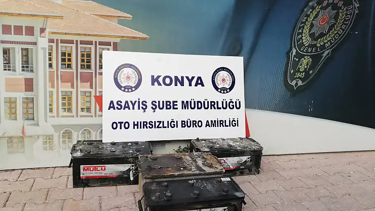 Konya'da akü hırısızlarından 2'si tutuklandı