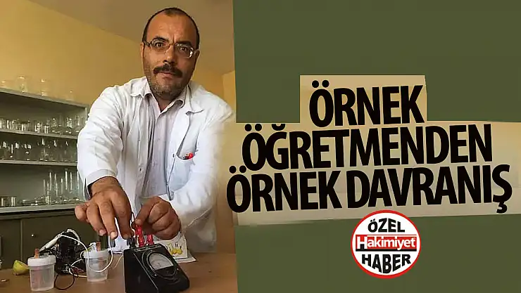 Konyalı öğretmenden örnek davranış!