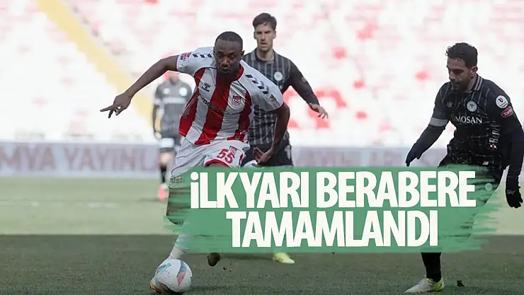 Konyaspor, Sivas deplasmanında ilk yarıyı berabere tamamladı