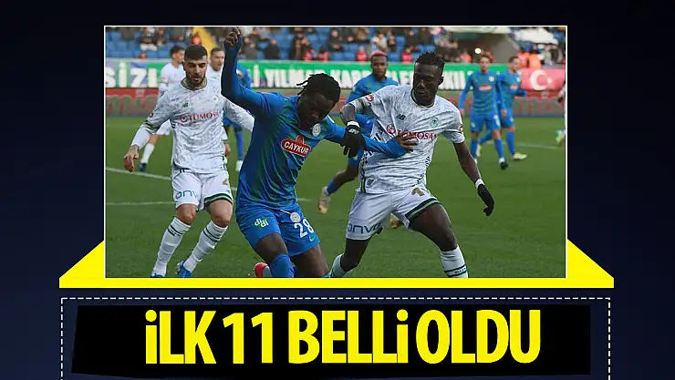 Konyaspor'un Rizespor maçı ilk 11'i belli oldu!