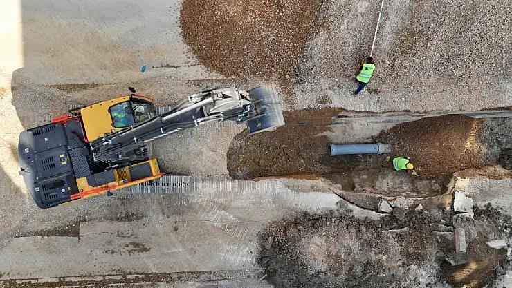 KOSKİ kanalizasyon şebeke çalışmalarına tüm hızıyla devam ediyor