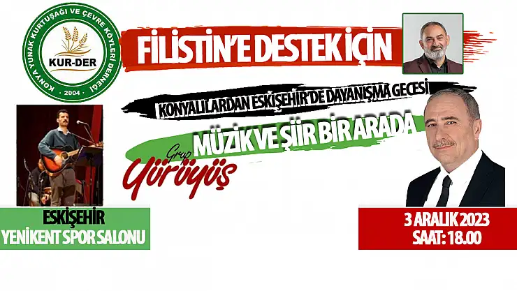 KUR-DER Eskişehir'deki Filistin Dayanışma Gecesi'ne Davet Etti