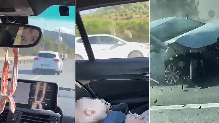 Maganda dehşeti: Bebekli otomobili sıkıştırdı, 5 araç birbirine girdi