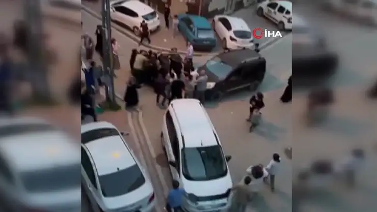 'Merdiven aidatı' kavgası kamerada