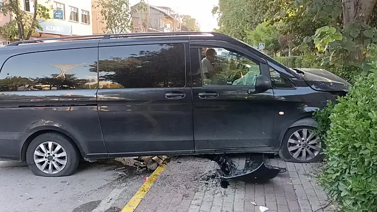 Minibüs ağaca çarptı