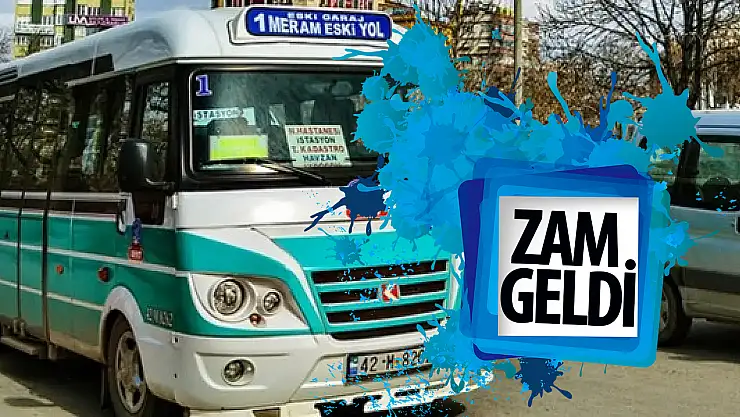 Konya'da minibüs ücretlerine zam geldi