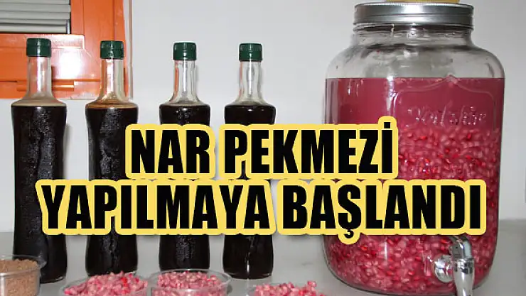 Nar pekmezi yapılmaya başlandı...