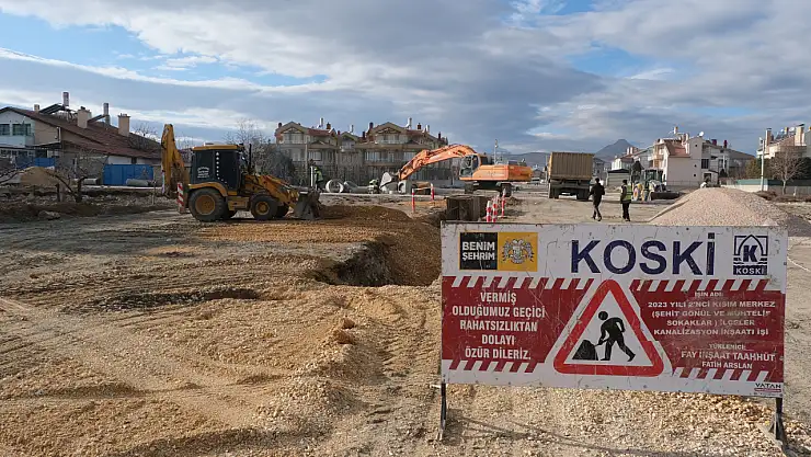 O Caddenin altyapı çalışması tamamlanıyor