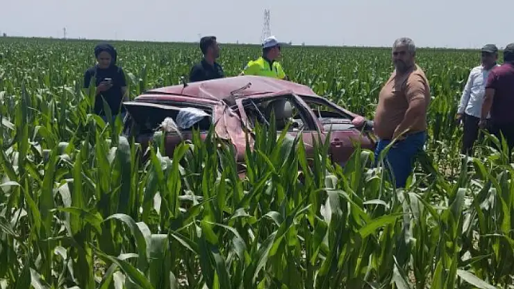 Olay Konya'da yaşandı: Takla atan otomobilde bir kişi yaralandı!