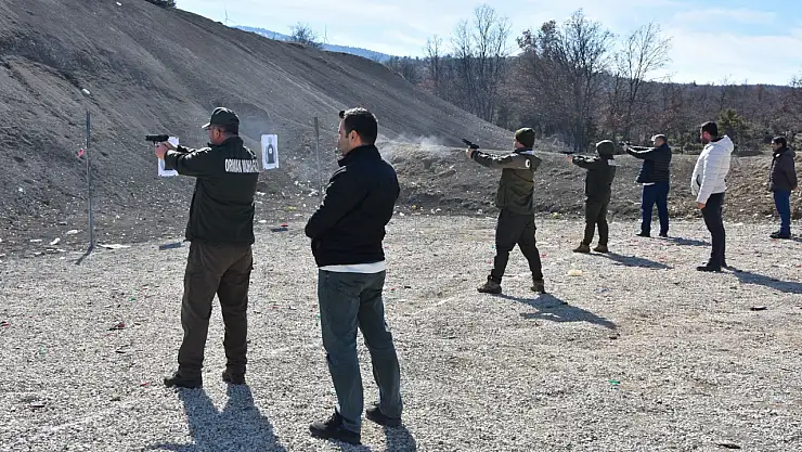 Orman görevlilerine atış talimi verildi