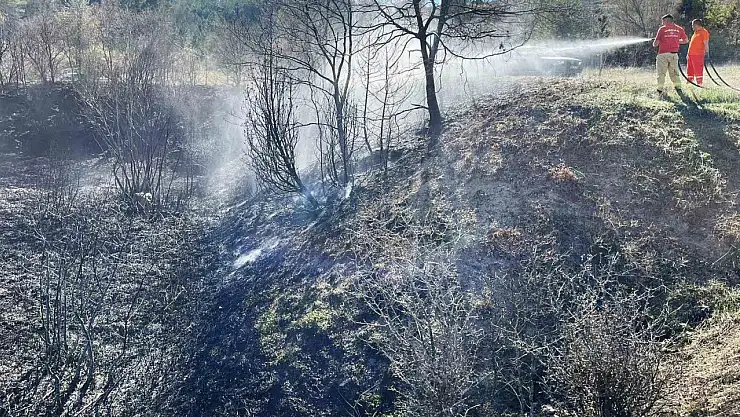 Ot yangını korkuttu