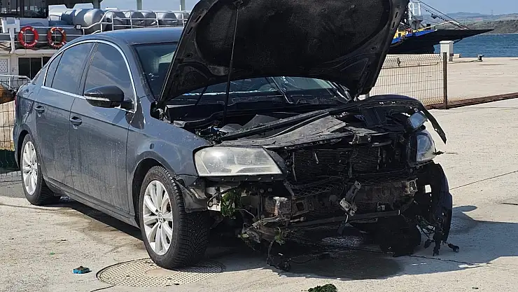 Park halinde bırakılan araç denizden çıktı!