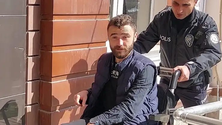 Polisten kaçarken kaza yapan şüphelisi adliyeye getirildi