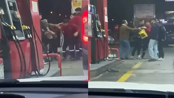 Pompacı ile müşteri arasında kavga