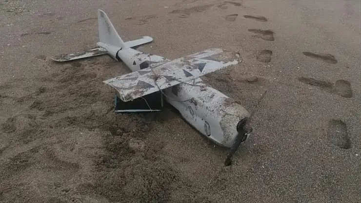 Sahilde bulunan insansız hava aracı incelemeye alındı