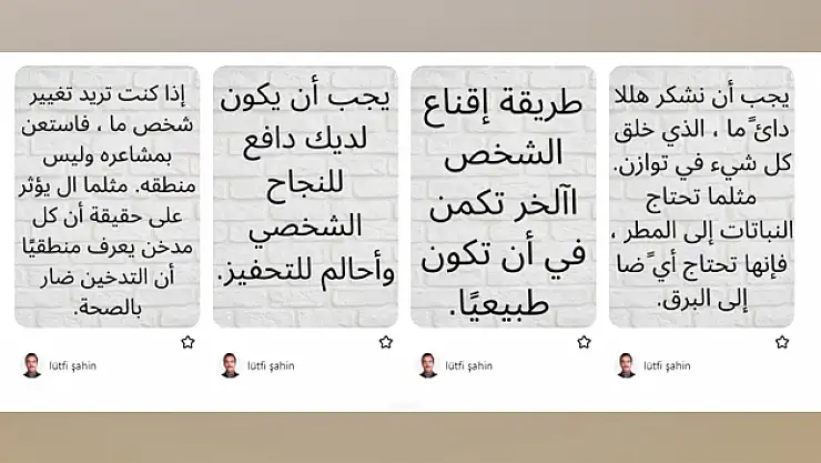 Şahin Arapça Kişisel Gelişim Sözlerini Pinterest'te Yayımlamaya Başladı