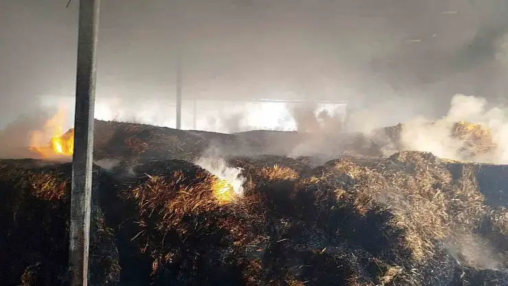 Samanlıkta yangın çıktı