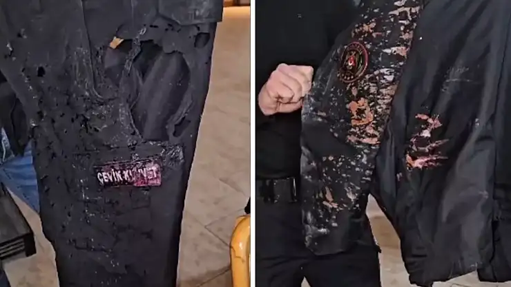 Saraçhane'de polise asitli saldırı!