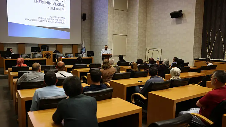 Selçuklu Belediyesi'nde personel, enerjinin verimli kullanımı ile ilgili bilgilendirildi