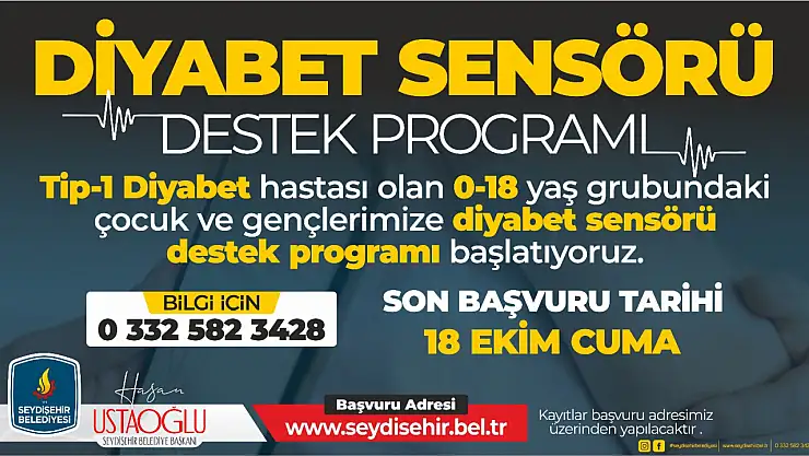 Seydişehir Belediyesi'nden Diyabet Sensörü Desteği