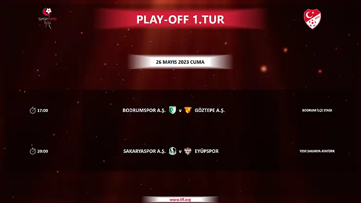 Spor Toto 1. Lig'de play-off programı belli oldu