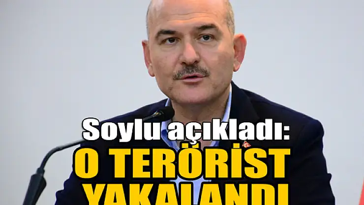 Süleyman Soylu açıkladı:  O terörist yakalandı