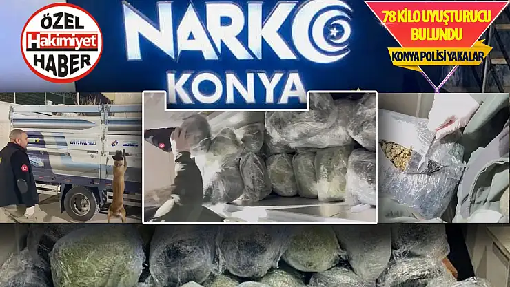 Şüphe üzerine durdurulan araçtan 78 kg uyuşturucu çıktı