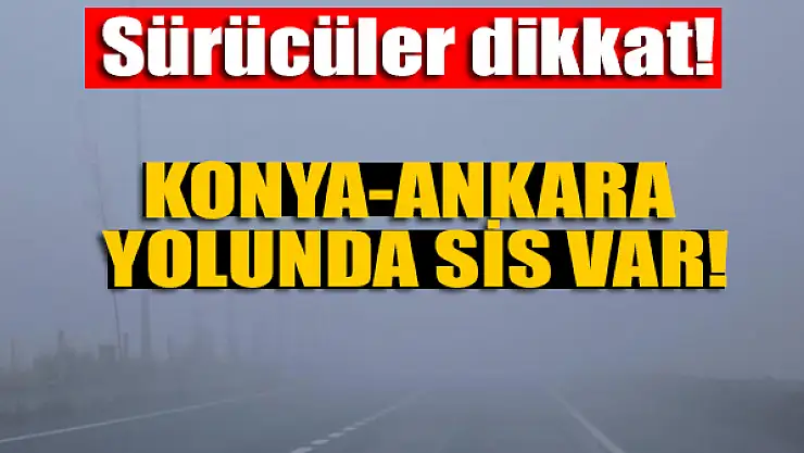 Sürücüler dikkat! Konya-Ankara yolunda sis var!