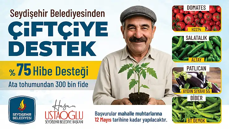 Seydişehir'de çiftçilere fide desteği