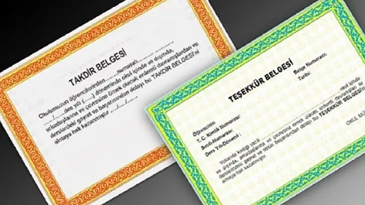 Takdir, teşekkür alanlara asgari ücretin yüzde 60'ı verilecek