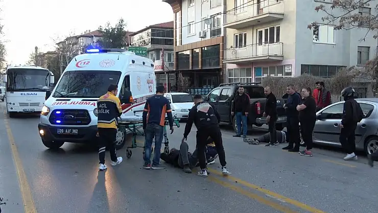 Tamire giden motosiklete başka bir motosikletin çarpıştı