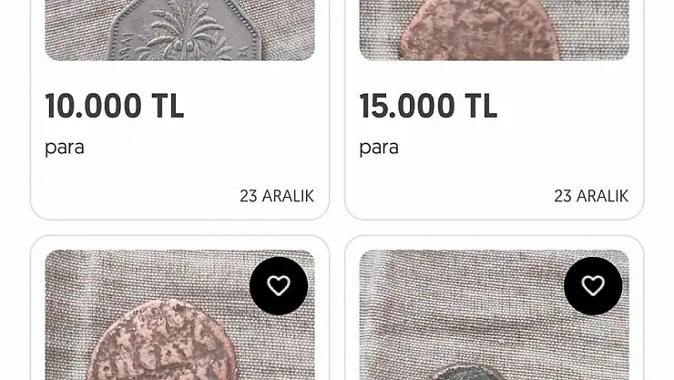 Tarihi sikkeler internet üzerinden satışa çıkarıldı
