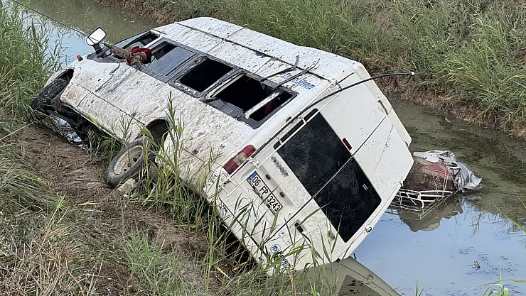 Tarım işçileri taşıyan servis kanala düştü: Çok sayıda yaralı!