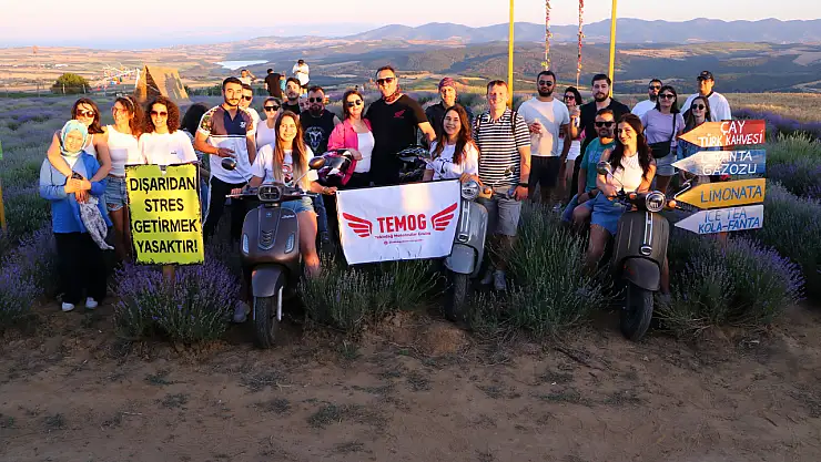 Tekirdağ'ın Lavanta Tarlaları, Motosiklet Tutkunlarını Ağırladı