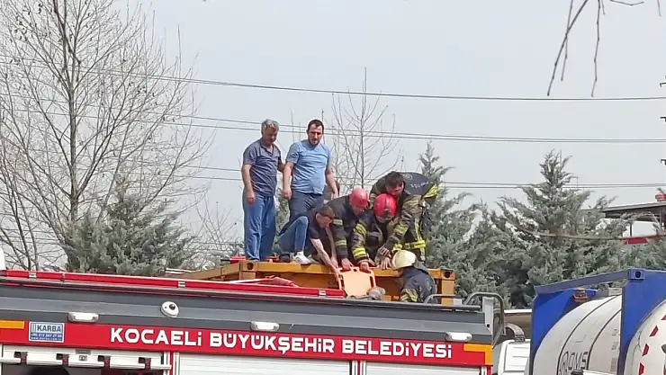 Temizlik yaptığı sırada kimyasal tankere düştü
