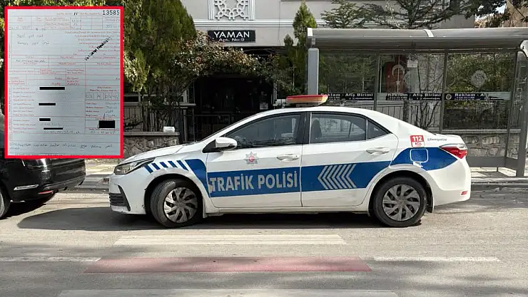 Trafik kuralını ihlal eden polise 993 lira ceza