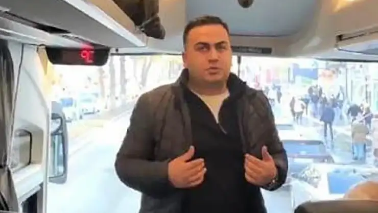 Trafik polisi otobüse yolcu gibi bindi