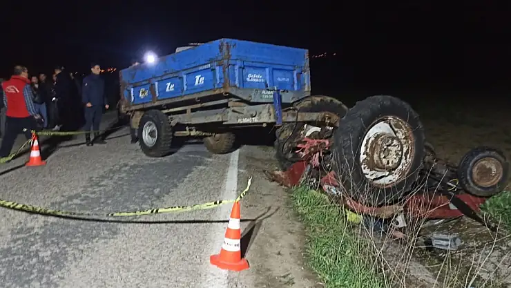 Traktör devrildi, 1 kişi öldü