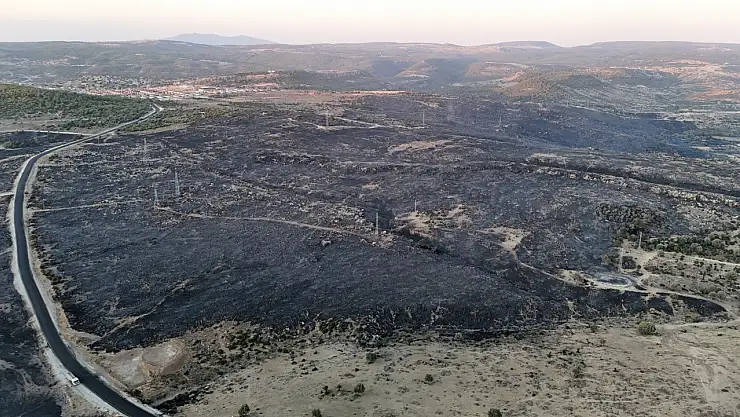 Yangın faciası havdan görüntülendi!