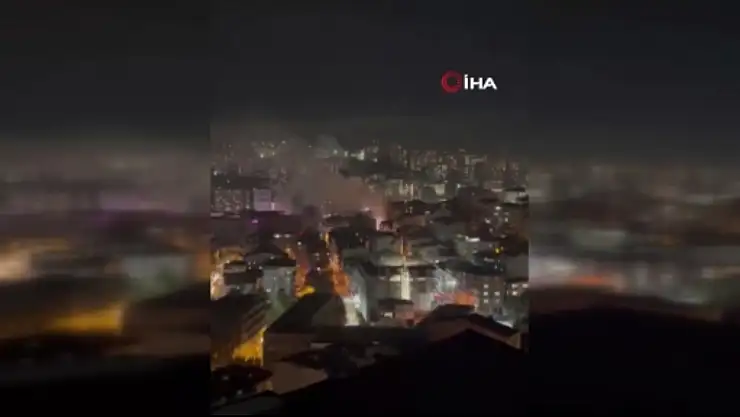 Yangın sonrası patlama meydana geldi: Alevler geceyi aydınlattı!