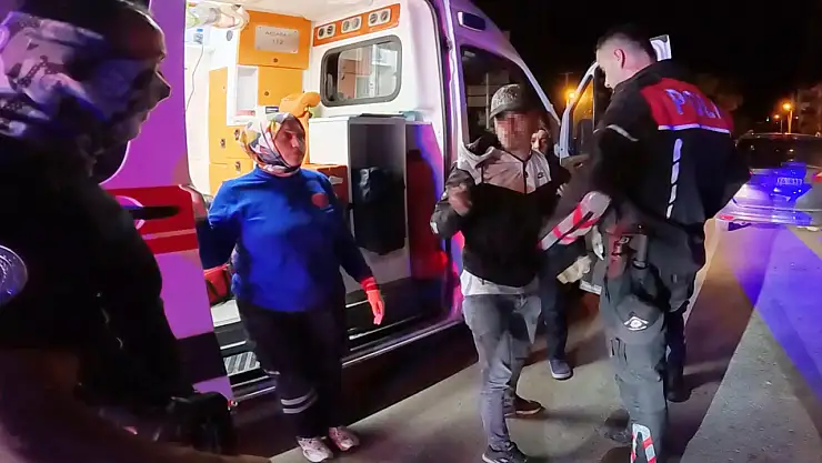 Yasal sınırın 16 kat üstünde alkollü çıkan sürücü ne polisi dinledi ne de sağlıkçıları