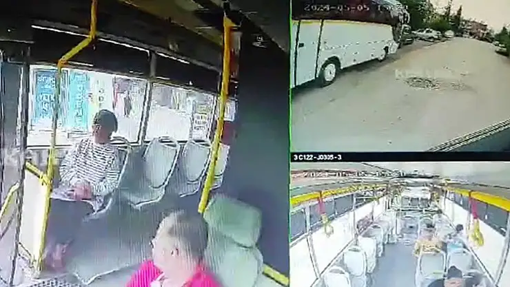 Yaşlı kadın otobüsün altında kaldı