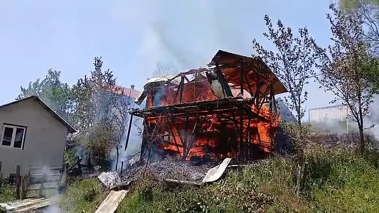 Yayladaki evde yangın maddi hasara neden oldu!