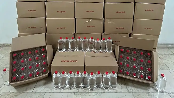 Yüzlerce litre etil alkol ele geçirildi