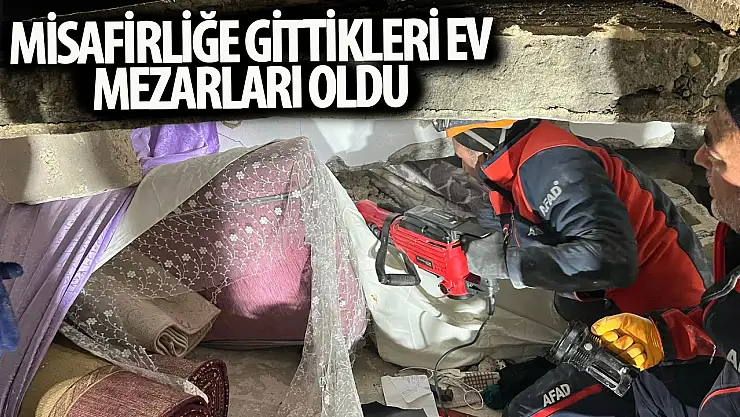 Ziyaret için gittikleri ev mezarları oldu!