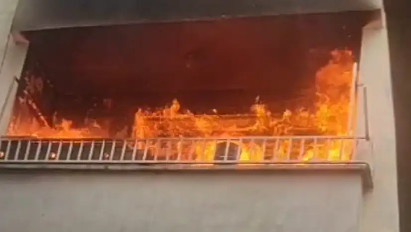 Apartmanda çıkan yangın paniğe neden oldu!