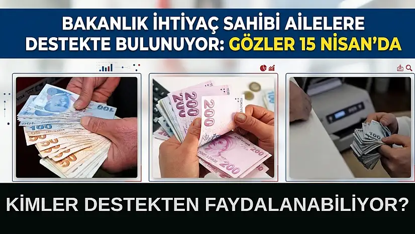 Bakanlık ihtiyaç sahibi ailelere destekte bulunuyor:  Gözler 15 Nisan'da