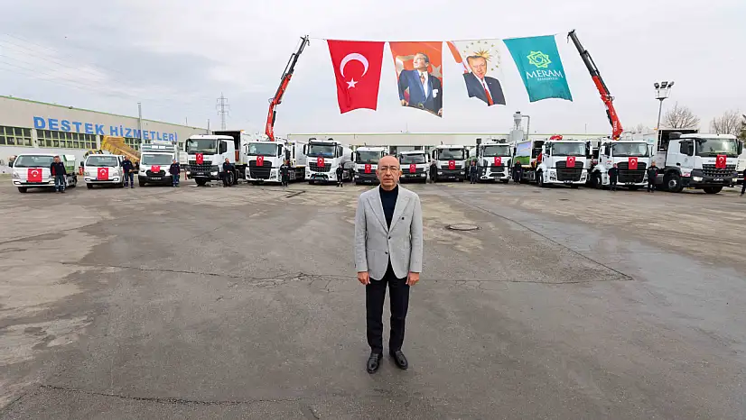 Konya Meram Belediyesi araç filosunu 13 yeni araçla güçlendirdi