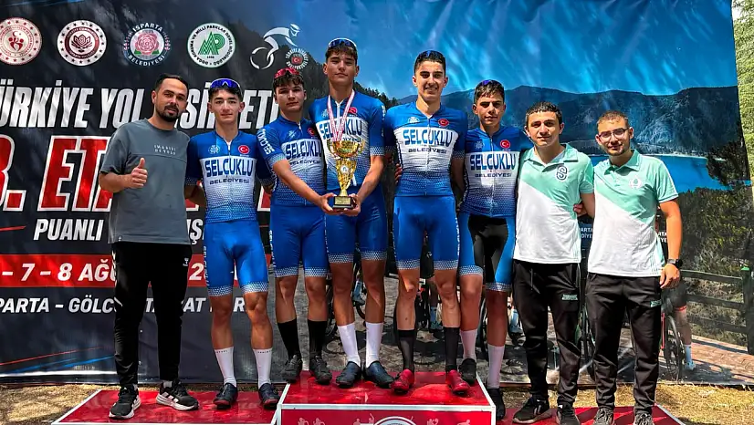 Konya'nın genç pedalları Isparta'da fırtına gibi esti