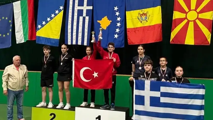 Konya'nın genç raketi Balkan Şampiyonası'na damga vurdu